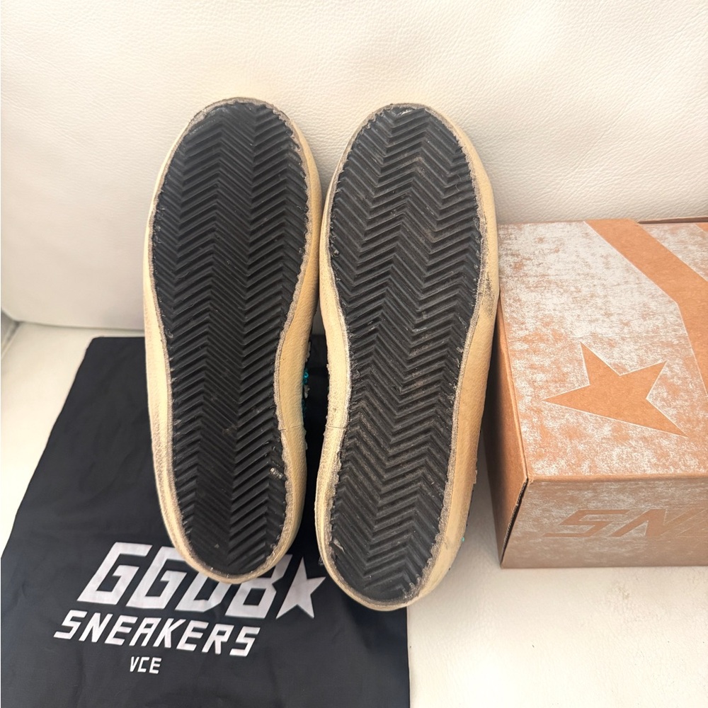 Golden goose GGDB super star full paillette black and blue glitters sneakers - Picture 7 of 14